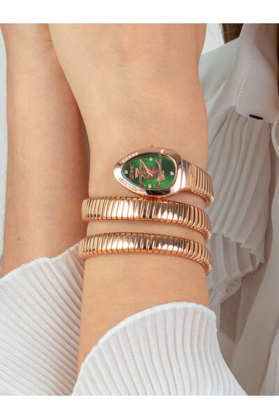 Just Cavalli Women KC1L228M0055 Stainless Steel Oval Watches, Gold