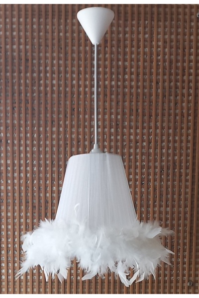 ONAY M Beyaz Organze Avize Yatak Odası Çocuk Odası Genç ve Bebek Odası Avize Aydınlatma Sarkıt