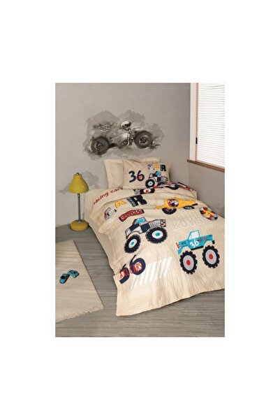 Talis Set Lenjerie de Pat si Cuvertura model pentru Copii, cu Elastic, Cars B...