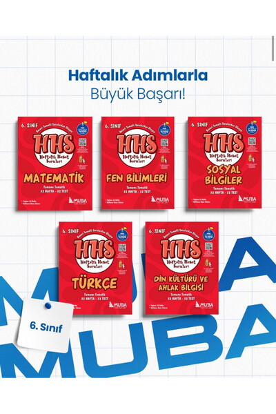 Muba Yayınları 6. Sınıf Haftalık Hasat Soruları Full Set. (HHS)