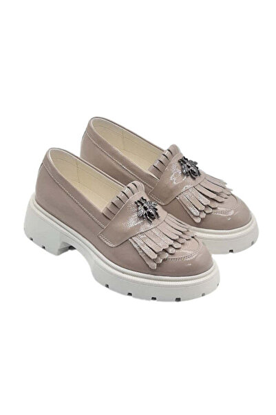 Demalis Mocasini damă culoare nude din piele naturală lacuita cod 131