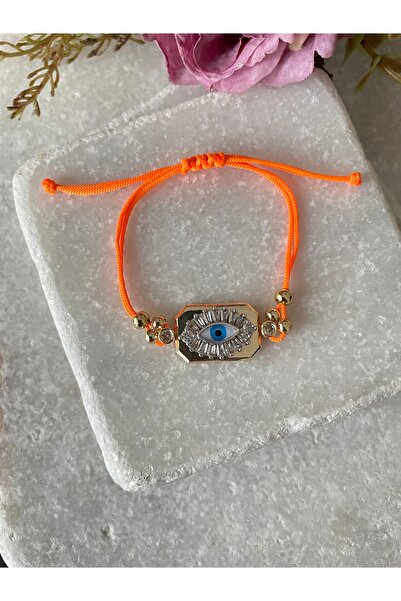 By Selen Suyolcu Eye Rope Bracelet with Zircon Stone Detail