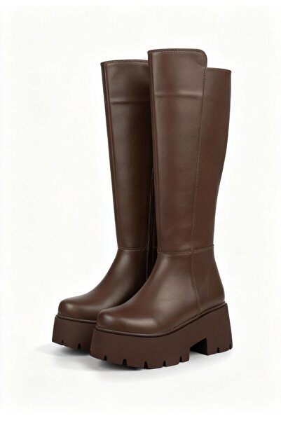 ALPODİ Kadın Çizme Yüksek Taban Fermuarlı ALD2000-Ç101