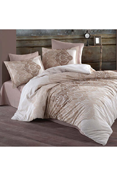 Talis Lenjerie de Pat 1 Persoana Zeta Bej (Bumbac 100%)