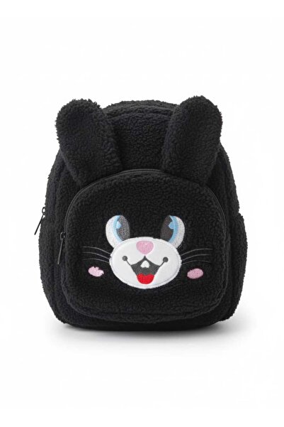 Efe Peluş Sırt Çantası Kız Çocuk 2 Bölmeli Astarlı Figürlü En 22 Boy 25 Cm