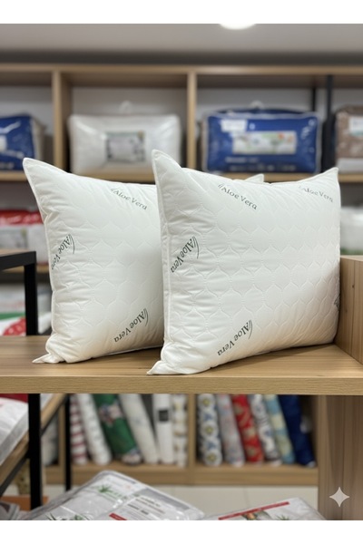 Truva Grup Set of 2 Anti-Allergic Pillows - 50x70 cm - Fabric Treated with Aloe Vera