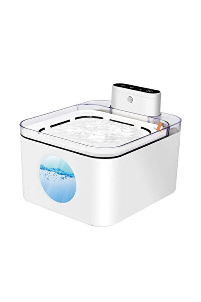 ambrasmart Dispenser automat de apa Ambrasmart, alb, pentru pisici si caini, ...