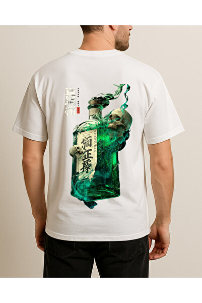 Ebiidesign Green Bottle and the Devil Printed T-Shirt