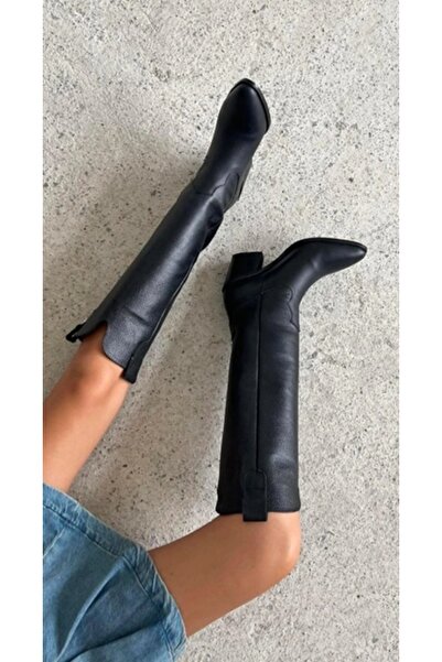 PATRON SHOES Kadın Sivri Burun Hakiki Deri Çizme