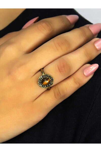 esha خاتم نسائي قابل للتعديل من الحجر الطبيعي طراز كابلانجوست من الحجر الطبيعي القديم euy77kg