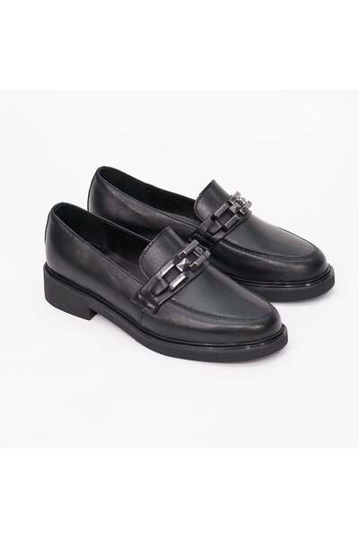 Demalis Mocasini damă negri din piele naturală 149