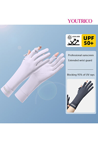 Youtrico SPF50 Sun Protection Gloves Summer Cycling Fingerless Gloves for Driving