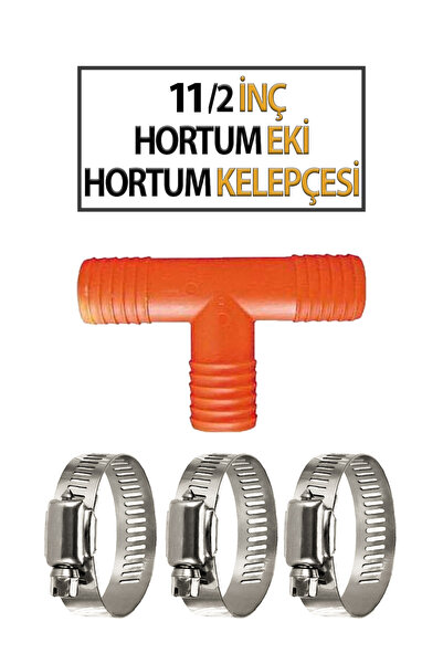 Trendhouse 11/2 inčni T fiting za crevo i 3 stezaljke