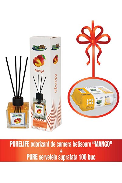 PureLife Mango Air Freshener 120 ml + Pure Surface Cleaner Herbal 100 pcs