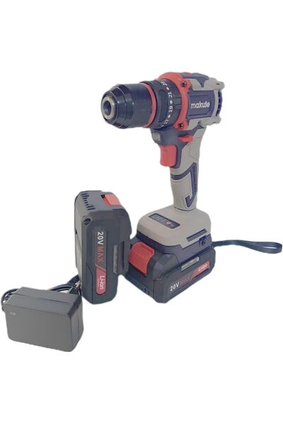 MAKUTE مثقاب صدمات لاسلكي بدون فرشاة 20 فولت، 13 مم، 42 نيوتن متر، 1500 دورة ...