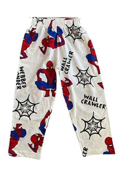 Enie Boy's Spider-Man Patterned Long Sleeve 100% Cotton Buttoned Pajama Set