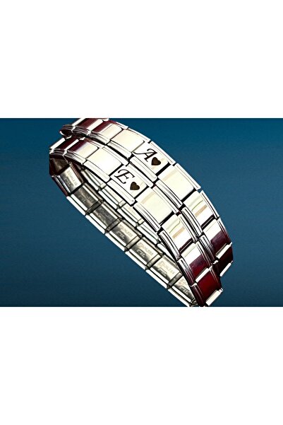 fmaccessoriess Çelik Bileklik Charmlı İtalyan Kalpli Harfli Kişiye Özel Kutul...