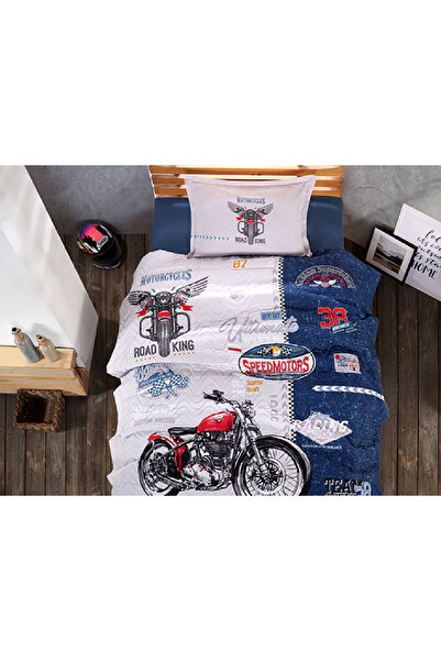 Talis Bed Linen and Duvet Cover 1 Person, for Children's Model, Road King Blu...