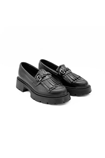 Demalis Mocasini damă culoare negru din piele naturală cod 135