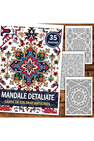 Legendary Gifts Painting book, 35 Detailed Mandala illustrations