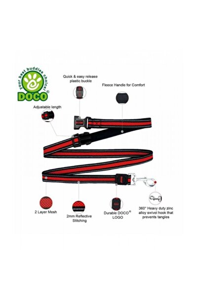 Doco Athletica Easy-Snap Air Leash 6ft (Black)