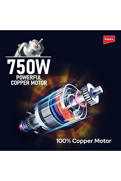 İMPEX BL-318A 750W Blender, Grinder & Chopper - White