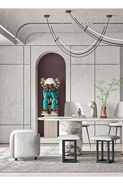 glanfen مقعد تخزين متعدد الوظائف من الجلد الصناعي خمسة في واحد - قابل للتحريك...