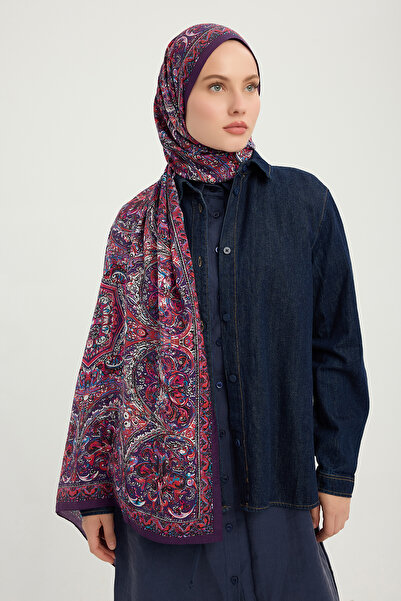 ipekistanbul Vierra Desenli Şal - Ebedi Saraylar - Fuşya