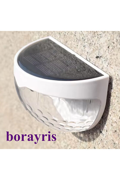 borayris Güneş Enerjili SOLAR Duvar ve Çit Led Aydınlatma / 2 Adet / SİYAH VE...