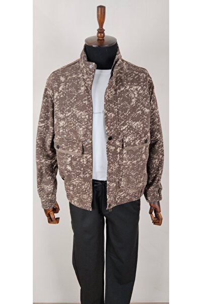 MODA Patterned Coat with Pocket Details