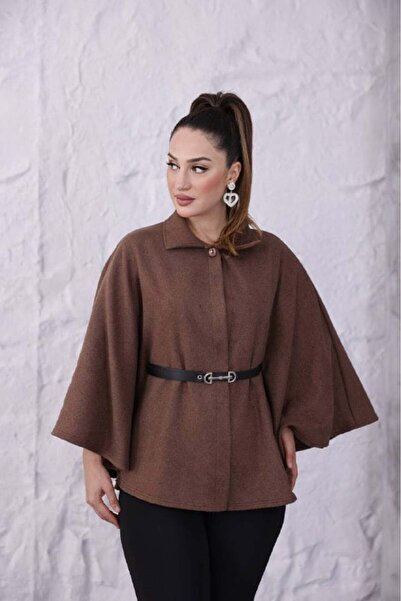 BRGCLOTHING Premium Kaşe Kemerli Panço