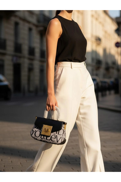 Levidor Black printed hand bag