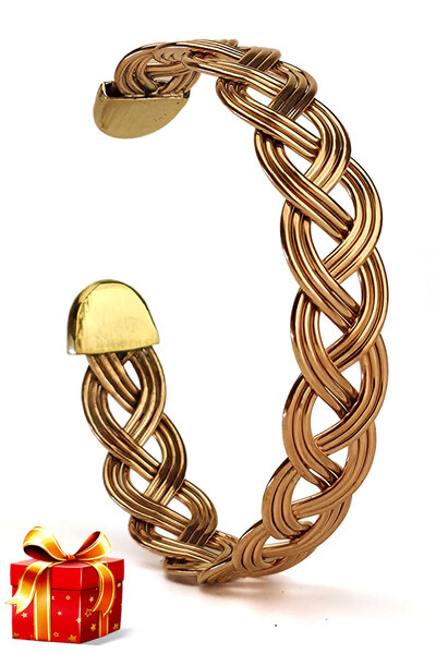 Binbir Trend El Yapımı Ayarlanabilir Burgulu Saf Bakır Bileklik , Bakır Bilezik BB-331