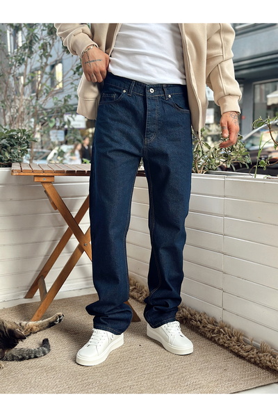 manch collection Pantaloni de blugi Regular Fit Albastru Marin închis