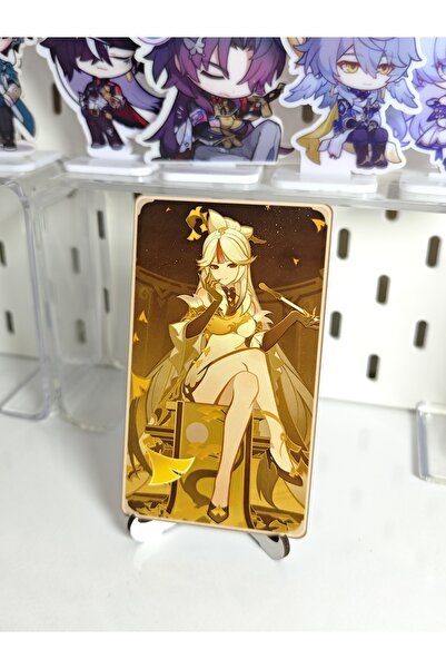 Yenaplanner بطاقة جينشين نينغوانغ المعدنية للجمع