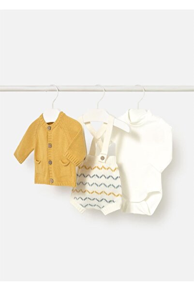 MAYORAL Baby Boy 3-Piece Knitwear Set Mustard 2255