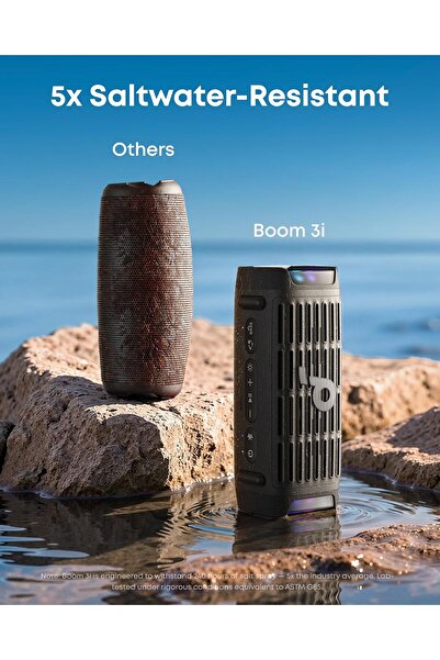 Soundcore Boom 3i by Anker - Rugged Outdoor Bluetooth Speaker, IP68, 50W, 16-Hour Playtime