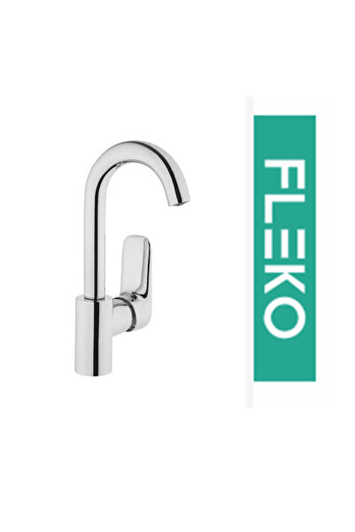 KAVİTİCARET Fleko Chrome Color Swan Lavatory Faucet (5 Years Fleko Warranty)