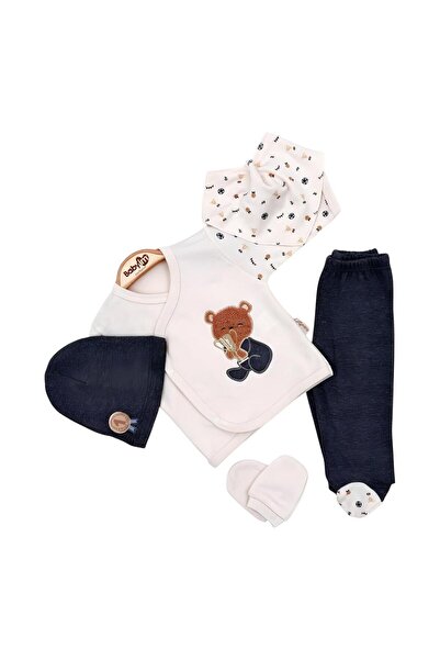 EM&FA TEKSTİL Embroidered Hospital Release Gown 5 Pieces