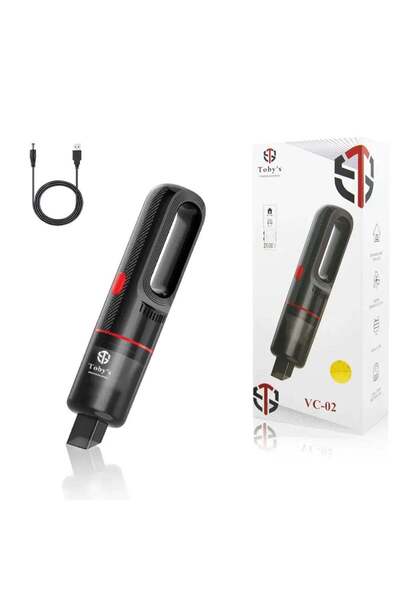 TOBYS مكنسة كهربائية محمولة للسيارة VC-02 بقوة 3500 باسكال، صغيرة الحجم، محمو...