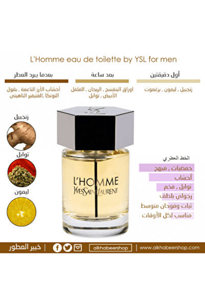 Yves Saint Laurent Rasasi Yves L'Homme Eau de Toilette 60ml