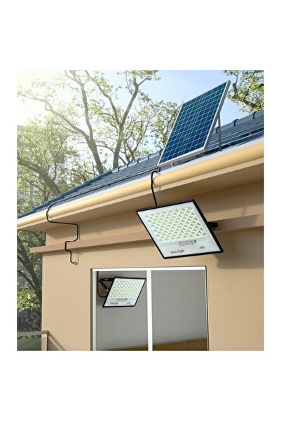 Flippy Set of 2 Solar LED Floodlights 65W, 200 LED, Motion Sensor, IP67, 24x18 cm, Black