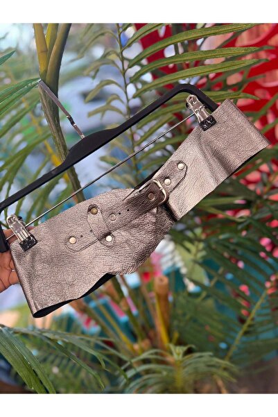 Yılday Gür Butik Opaline Deri Kemer | Taş Renk El Yapımı Bohem Tasarım