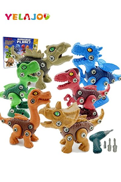 COOYA Dinosaur Toys for Kids Take Apart Dinosaur Toys with Electric Drill STEM Building Construction Toy