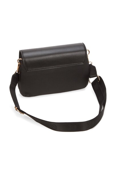 Newish Women's Leather Long Strap Hand and Shoulder Bag – Black