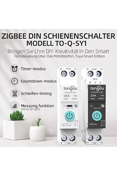 TONGOU DIY Zigbee 25A Smart Relay Switch – TUYA/Smart Life, Alexa & Google Compatible