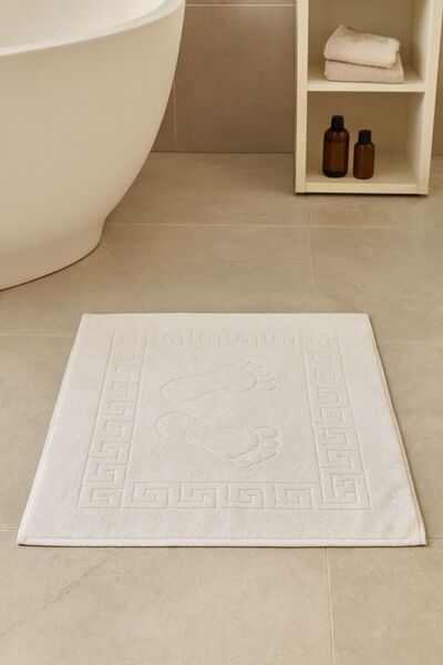 SARİNA renkli bir dünya Otel Ayak Havlusu 50 x 70 1 Adet Beyaz Banyo Paspası