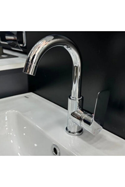 KAVİTİCARET Fleko Chrome Color Swan Lavatory Faucet (5 Years Fleko Warranty)