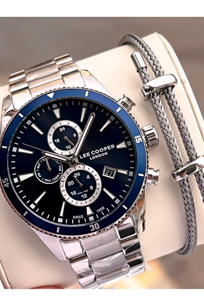 Lee Cooper Italian Design Bracelet Gift 2 Years Warranty 5 Atm Men's Wristwatch Elc.08326.390