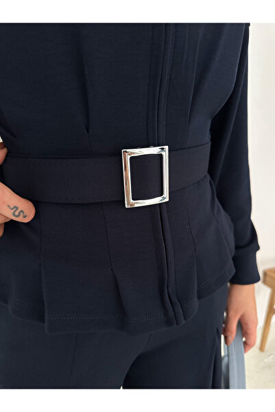 TheyYou Κομψό casual κοστούμι με φερμουάρ και ζώνη από ύφασμα Modal που ταιριάζει με τα ρούχα του ιδιοφυΐας / Σετ αθλητικής φόρμας Modest Modal